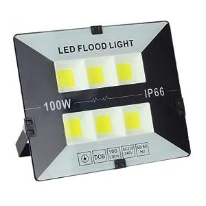 LED-schijnwerpers buiten, LED-schijnwerper 50W 100W 200W 300W Luces Buitenverlichting LED Spotlight LED-straatlantaarn IP66 Waterdichte Wandlamp(Size:100W)