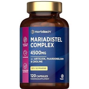 Mariadistel Artisjok Paardenbloem Complex | 120 Veganistische Capsules | Melkdistel | Milk Thistle | Hoog Gedoseerd | Horbaach