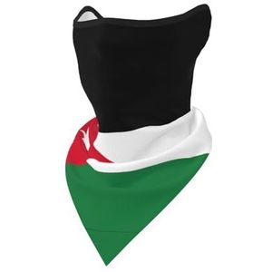UVBDF Jordaanse vlag gezichtsbedekking sjaal, ademend voor hardlopen, kamperen, klimmen