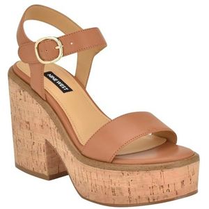 Nine West Amye sandaal met hak voor dames, Rijke Tan 101, 39 EU