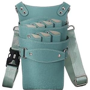 Kapperstas voor uitrusting PU-lederen haarschaar Heuptasje Haarstylist Schoudertas Kappersset Huisdierverzorgingstas Kapperstas(Green)