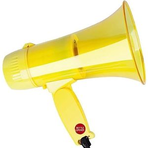 Megafoonluidspreker Megafoon 20 watt vermogen Draagbare megafoon Bullhorn sirene/alarm en 240s opname met volumeregeling en riem for binnen- en buitenmicrofoon (geel)