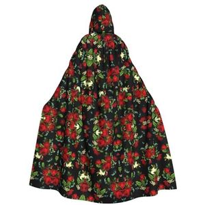 Bxzpzplj Mooie Rose Gift Hooded Mantel Voor Mannen En Vrouwen, Carnaval Tovenaar Kostuum, Perfect Voor Cosplay, 185cm