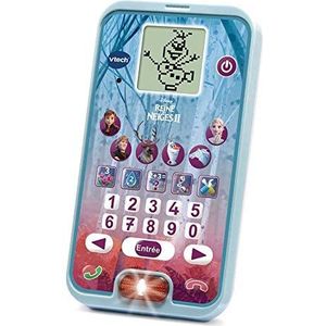 VTech - Disney Frozen 2, educatieve smartphone, kindermobiele telefoon met achtergrondverlichting, 4 spellen, interactief speelgoed, cadeau voor kinderen van 3 jaar tot 7 jaar - inhoud in het Frans