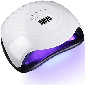 Birshe 168 W uv-lamp, nageldroger, professionele nagellampen, sneldrogend, 4 timer van 10 s/30 s/60 s/99 s, 36 leds, groot lcd-display, afneembare basis (klassiek wit)