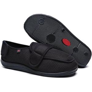 Heren Brede Schoenen met Verstelbare voor Diabetisch Oedeem Plantaire Fasciitis Hallux Valgus Artritis Gezwollen Voeten Luchtkussen Bodem Vetmakende Ouderen Schoenen