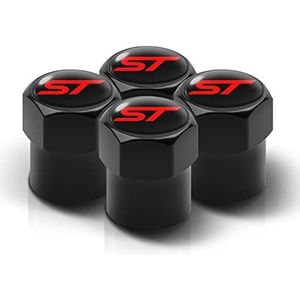 4 Stuks Autoband Gepersonaliseerde Logo Ventieldopjes, voor Ford Mustang FOCUS 2 Mondeo Fiesta Kuga MK2 MK3 Universele Patroon Band Velg Stofkap Accessoires: