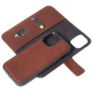 DECODED Detachable Wallet Case, 2-in-1 Full Grain Leren Wallet Case iPhone 12 Pro Max, MagSafe Technologie, Afneembare magnetische cover, Wallet met 3 kaartvakken, Schokbestendig, Book Case (Kaneelbruin)