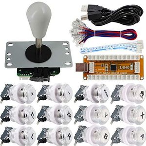 SJ@JX Arcade Game Controller USB Encoder Gamepad Microswitch Button 8way Joystick for Nintendo Switch PC PS3 Retropie Raspberry Pi MAME