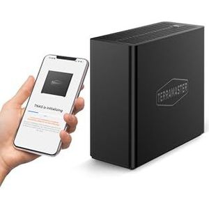 TERRAMASTER F4 SSD NAS-opslag - 4Bay All SSD NAS-server N95 QuadCore CPU, 8 GB DDR5 RAM, 5GbE-poort, palm-size netwerkaangesloten opslag, Network Attached Storage(schijfloos)