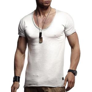 Leif Nelson Heren T-Shirt V-hals LN-6280