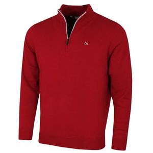Calvin Klein Heren Campus 1/2 Zip Soft Feeltrui - Bourgondië/Zilver - M