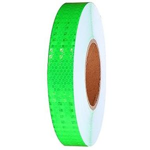 Reflecterende Tape Zelfklevend, 3cm X 50m Veiligheidswaarschuwing Sticker, Waterdichte Beveiliging Markering Reflector Plakband voor Auto Outdoor Helmen Motorfiets,Green a