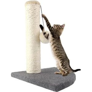 Huisdier Interactieve Klimmen Scratcher met Bal, Natuurlijke Krabpaal Kitten Antislip Herbruikbare Grappig