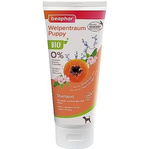 beaphar 17739 Bio Shampoo Puppydroom voor hondenpuppy's, verrijkt met kersenbloesem en papaja uit biologische teelt, 200 ml, wit