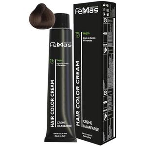 FemMas Haarverf, lichtblond, ultra intensief 8.00, crème haarverf met arganolie, keratine en ceramiden, als duurzame haarkleuring voor stralende, duurzame kleurresultaten, 100 ml