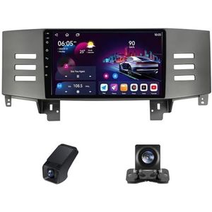 Autoradio 2 Din met Carplay Android Auto Wireless,geldt voor Toyota Mark X X120 1 2004-20099inch touchscreen Bluetooth Stereo Auto FM-radio RDS Radio/AM/FM/Wifi achteruitrijcamera(NF-7)