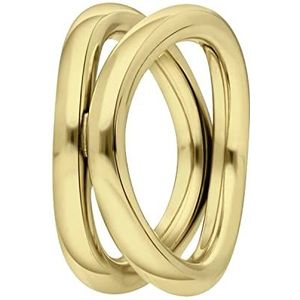 Lucardi - Dames geplateerde ring - sieraden - goud geschenk, Overige.