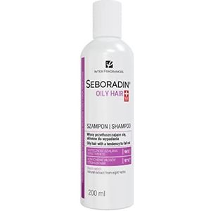 SEBORADIN Oily Shampoo voor Vette, Uitvallend Haar, Natuurlijke Ingrediënten met Antibacteriële Werking, voor Gevoelige Hoofdhuid, 200 ml