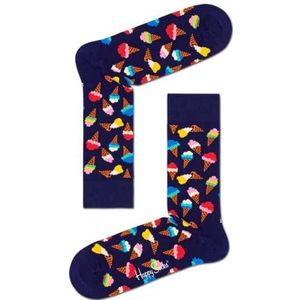Happy Socks, Coole katoenen sokken met kleurrijk patroon voor dames en heren, IJs, Medium