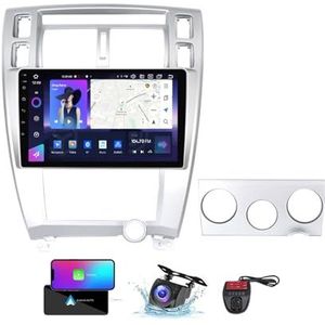 Android 13 Autoradio 9 Duim Touch Display Voor Hyundai Tucson 1 2004-2009 Met Carplay Android Auto/GPS/4G WiFi/FM RDS DAB+/Buletooth 5.0/Bediening op het stuur + Camera en DVR(NF-3)