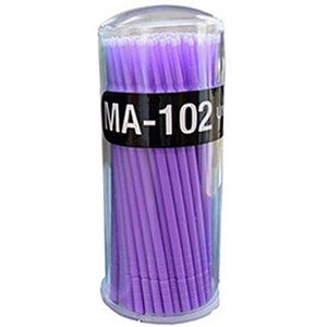 Brussels08 - Wegwerp Micro Applicators - Paars - 100 Stuks - Voor Wimperverlenging en Make-up