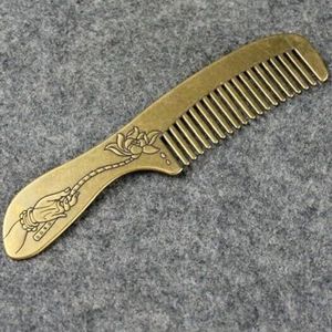 Kapperskam van messing, recht, voor Chinese handmodellen, 14 cm