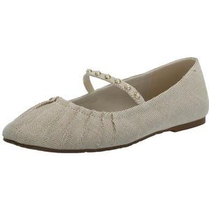 Kenneth Cole Reaction Eimar Pearl Mary Jane Flat voor dames, Zacht Goud Canvas, 41 EU
