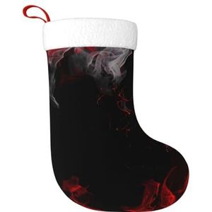 JBJGKHLP Rood Zwart Wit Abstracte Print Kerst Kous Feestelijke Vakantie Decor Open haard Boom Grote Xmas Sok Geschenken