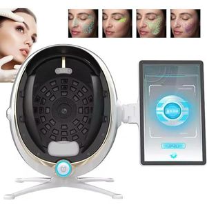 3D Professionele Huidanalysator,13,3 Inch 36 Miljoen Pixels Huidanalysemachine,8 Spectrale Analyse/ 14 Indicatoren/Cloud Computing Opslag,voor Salons & Spa's,Volledige Gezichtsdetectie in 10 S,White