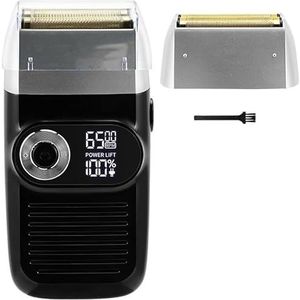 Elektrisch scheerapparaat， Professionele scheerapparaat, haarreiniging, scheervormer, folie, elektrisch scheerapparaat, scheerkop, roterende motor, elektrisch scheerapparaat for mannen(Black)