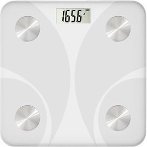 Weegschaal Weegschalen For Lichaamsgewicht Elektronische Lichaamsgewichtweegschaal Digitale Weegschaal Huishouden Personenweegschaal(White)