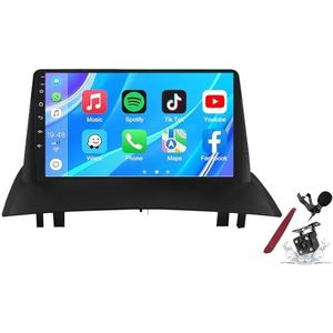 Android 14 Autoradio Stereo voor R-enault Megane 2 (2002-2009) 9 ""Touchscreen Multimedia Player met Wireless Carplay 2 Din GPS Sat Navigation FM RDS Bluetooth 5G-WiFi SWC DSP,M120s