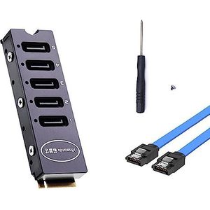 M.2 Nvme PCIe naar Sata SSD Riser-Card SATA3.0 Naar M.2 Harde Schijf Adapter Board 6G