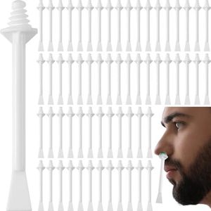 Deozu 60 stuks neuswax sticks, haarwax applicator sticks kit voor mannen vrouwen ontharing, neusgat reiniging, wenkbrauw, oor, gezicht (wit)