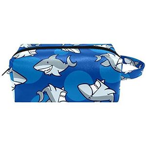 Opknoping Toilettas Cosmetische Briefpapier Organizer Pouch Draagbare Potlood Case Haaien Zee Oceaan