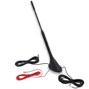 Vecys DAB DAB + Autoradio antenne FM/AM radio Antennebevestiging Autodakantenne Versterker SMB naar DIN adapter RG174 5 m kabel van 16,4 ft for digitale radio Pioneer Clarion Kenwood Alpine JVC