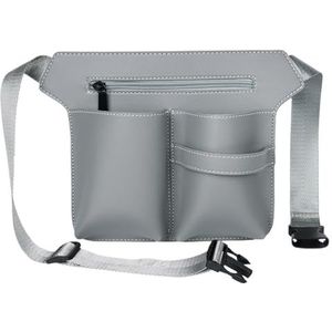 Kapperstas, opbergtas voor kappers, modieuze tas van leer voor taille en schouder, voor elektrisch drukken (grijs)