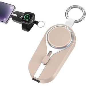 Keypact Duo, Keypact Duo for iPhone, 2-in-1 Portable Keypact Duo Charger, Keychain Portable Charger for iPhone (for iphone,Khaki Color)