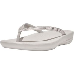 Fitflop Iqushion Sparkle sandalen, Tiptoe Grijs, 37 EU