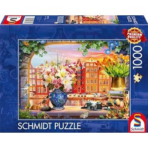 Schmidt Spiele 59771 Bezoek aan Amsterdam, puzzel met 1000 stukjes, kleurrijk