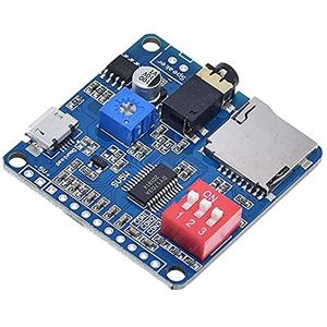 CAIONPLE DY-SV5W spraakweergavemodule voor MP3-muziekspeler, spraakweergaveversterker, 5 W SD/TF-kaart, geïntegreerde UART I/O-trigger
