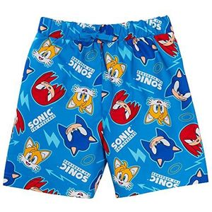Sonic The Hedgehog Zwemshorts voor jongens, badpak voor kinderen, zwemshorts, vakantie, strand, zwembad, Blauw, 3-4 Jaren