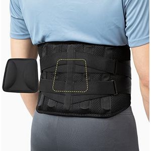 BraceUP Rugsteun met lumbale kussen - rugsteun, rugsteunriem, lendensteun voor mannen en vrouwen (L/XL)