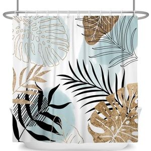 GSJNHY Douchegordijn wind abstracte kunst douchegordijn waterdicht polyester bad gordijn morandi kleurblok gordijnen voor badkamer decor (kleur: YTS01091, maat: B 150 x H180 cm)