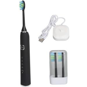 Elektrische tandenborstel, lichte draagbare 5 modi slimme tandenborstel voor school (zwart)