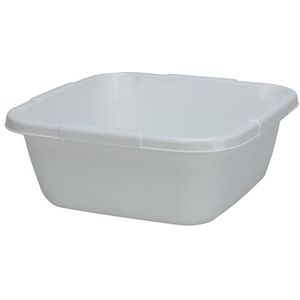 HAC24 Spoelbak kunststof hoekig 6 liter wasbak wastafel camping kom afwasbak (wit)