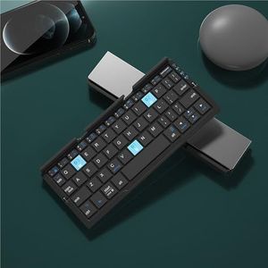 Bluetooth folding keyboard -PYRIOLHI- Connected tablet laptop - Office portable mobile phone wireless keypad(Dark)