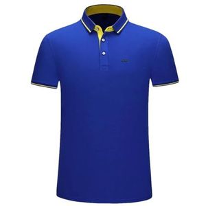 Dvbfufv Heren Zomer Korte Mouw Polo's Shirts Heren Casual Shirts Mannelijke Kleding Revers T- Shirt Tops, Blauw, XXL
