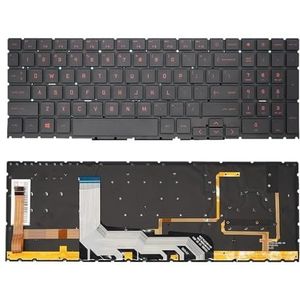 Russisch-Spaans laptoptoetsenbord voor Omen 15-EK -EK0013DX -EK0023DX voor AMD voor RGB kleurrijk verlicht TPN-Q280 236(US Red Word Backligh)